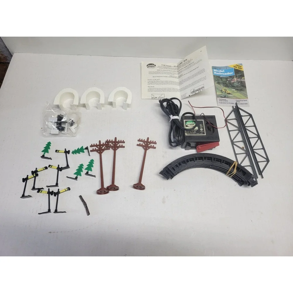 Model Power HO Scale Train Accessory‎ Lot RL-1250 Transformer Track Bridge Trees